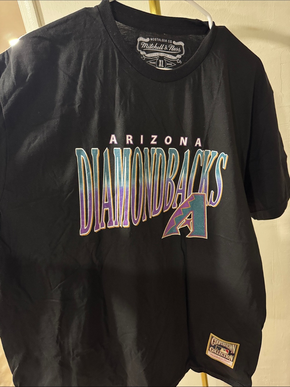 Mitchell & Ness Black Arizona Diamondbacks Teal Purple Graphic Tee